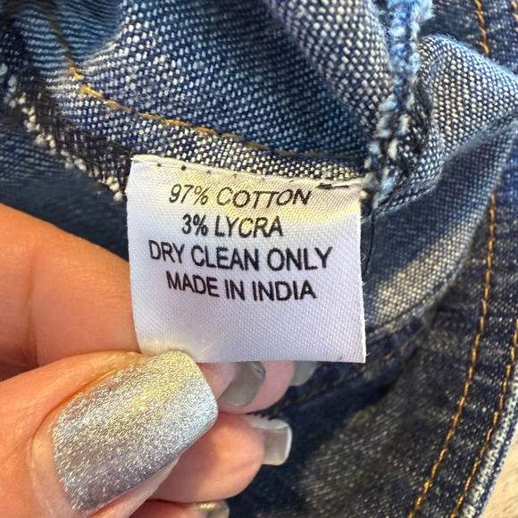 Vintage Collection Embroidered Denim 2pc Set Jacket Skirt Rhinestone Size M EUC - Picture 14 of 16